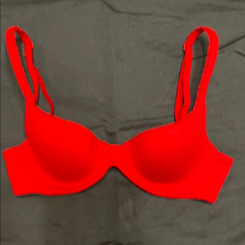 Red Victoria Secret bra.